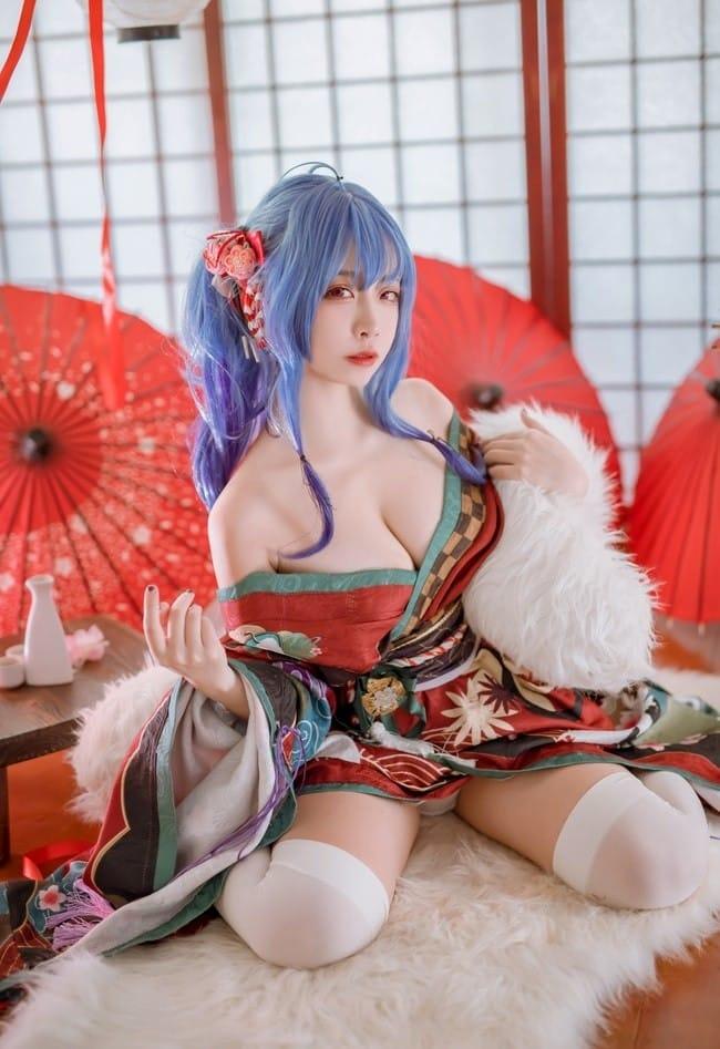 二佐 – NO.155 碧蓝圣路易斯和服 [22P-440MB]-2