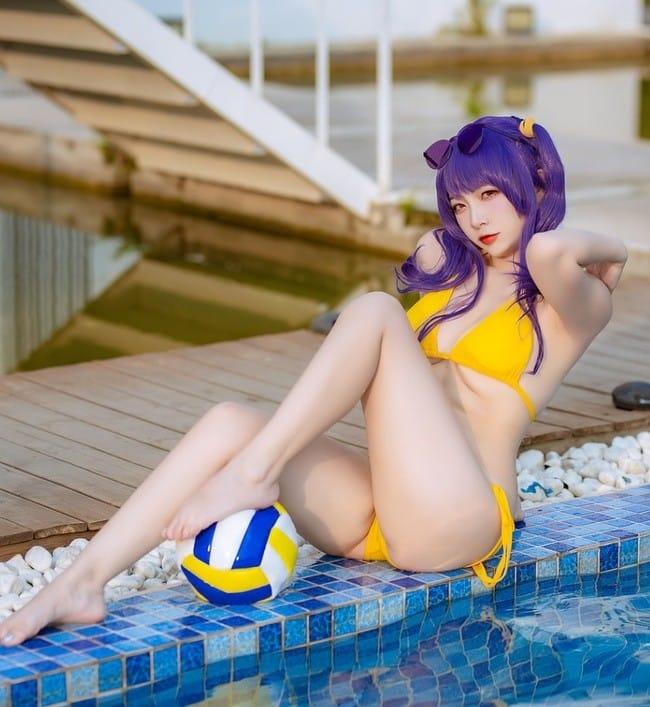 二佐 – NO.153 碧蓝波拉泳装 [20P-364MB]-2