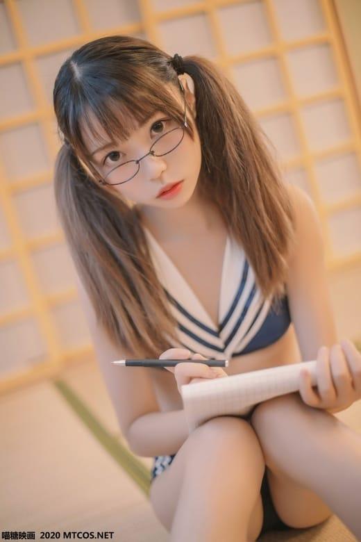 [喵糖映画]VOL.153 蓝白泳装 [22P/181M]-1