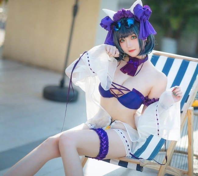 瓜希酱 – NO.75 柴郡泳装 [32P-102MB]-1