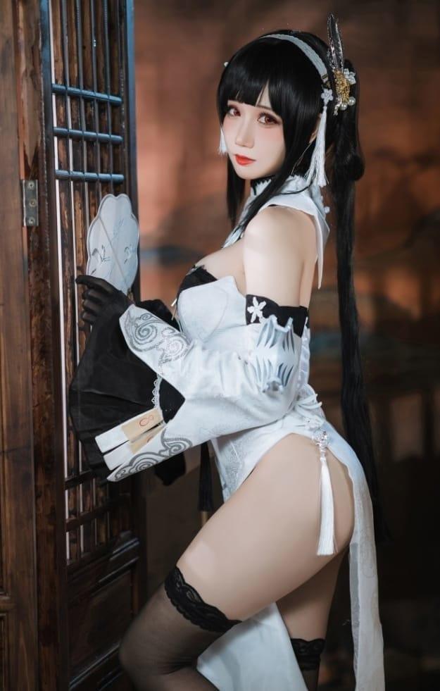 焖焖碳 – NO.28 碧蓝航线 鎮海 白黑礼服 [23P-182M]-1