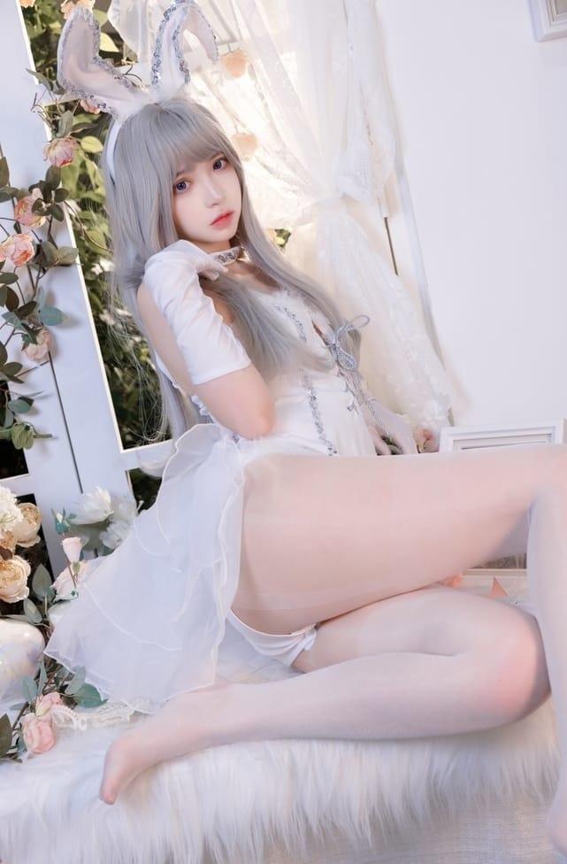 疯猫ss – NO.160 纯白绒绒兔[40P2V-1.02G]-1